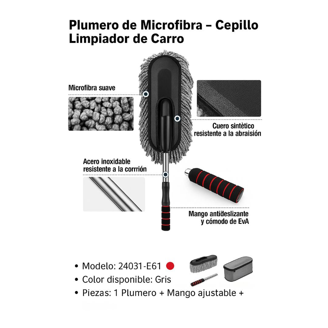 🔥OFERTA GRANDE🔥Plumero para auto con mango telescópico extensible🚗