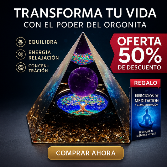 Pirámide de Cristal Orgón – Energía Positiva y Armonía para tu Hogar + Obsequio