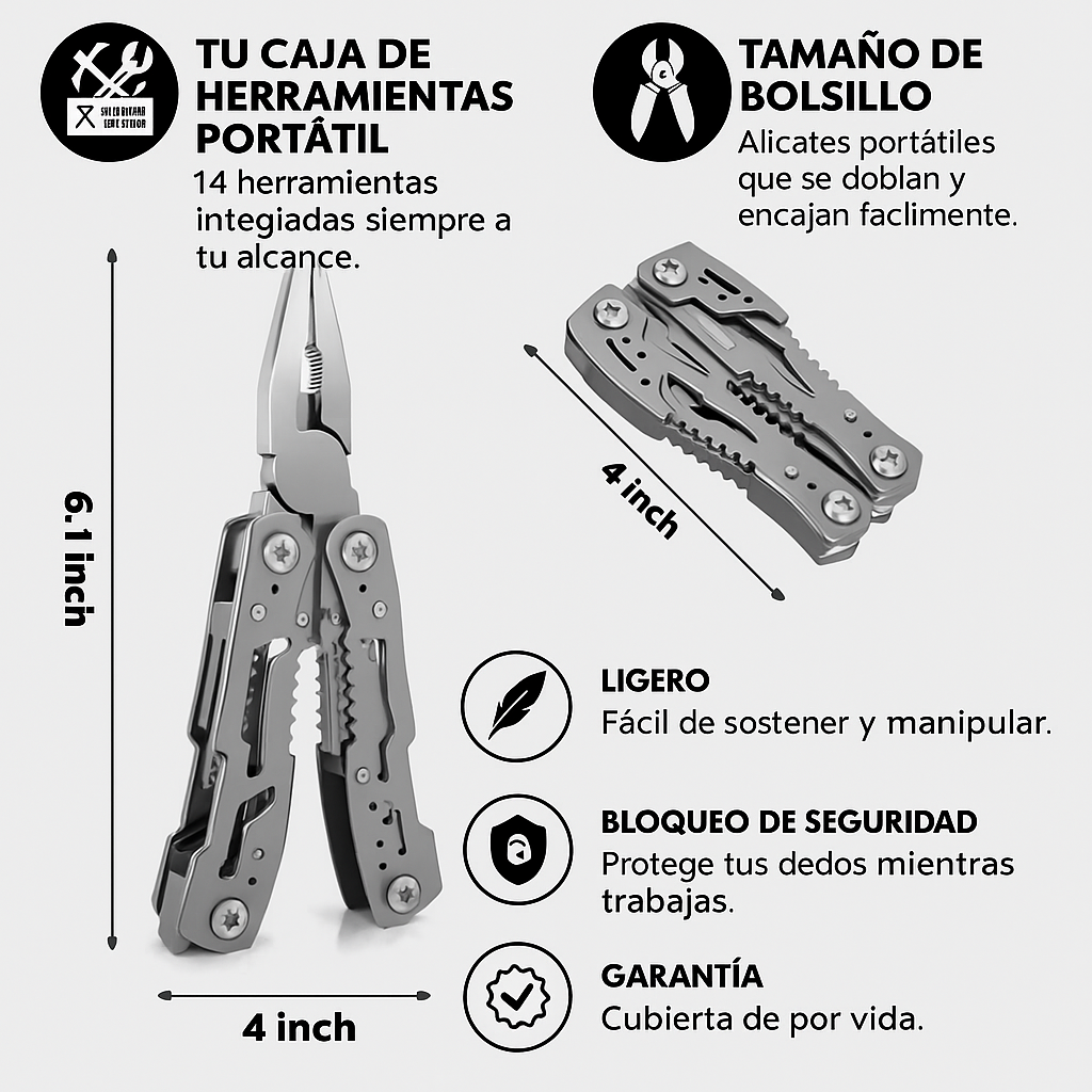 Multiusos Alicate Multiherramienta Plegable