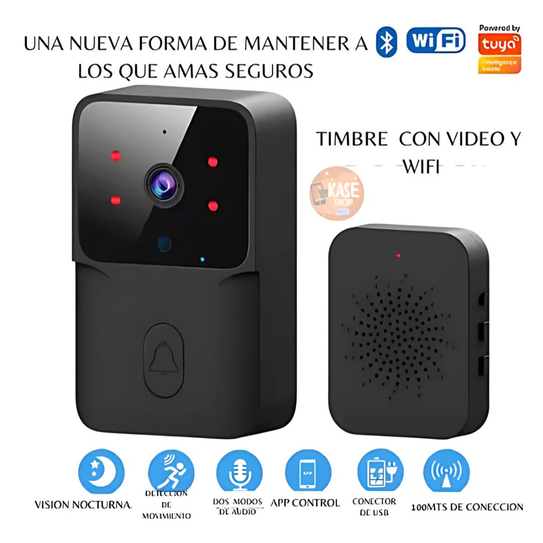 Timbre Inteligente con Cámara WiFi – Seguridad y comodidad en la puerta de tu casa