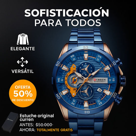 Curren M8402 cronógrafo + Estuche original GRATIS