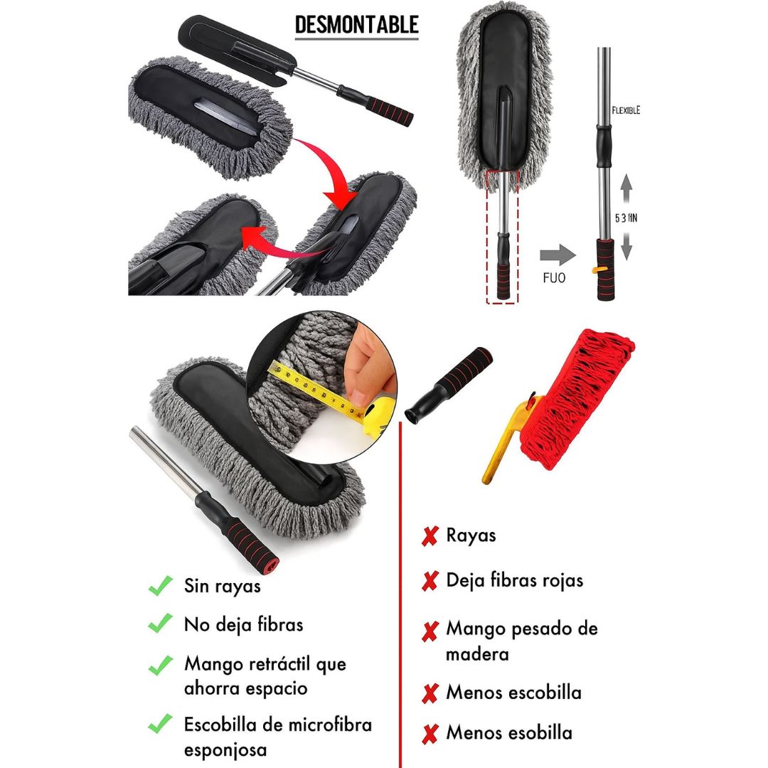 🔥OFERTA GRANDE🔥Plumero para auto con mango telescópico extensible🚗