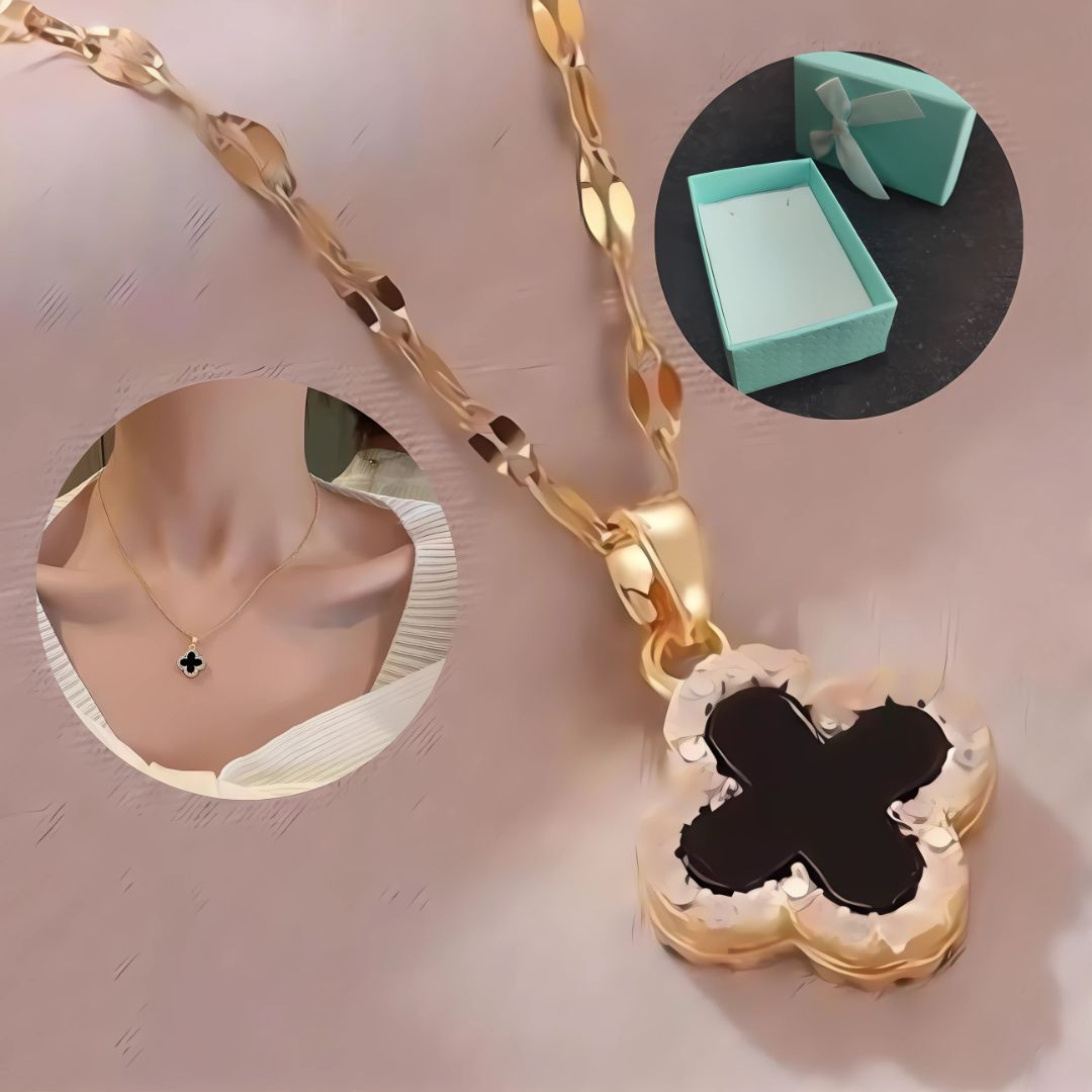 Collar Trebol 4 Hojas + caja de regalo