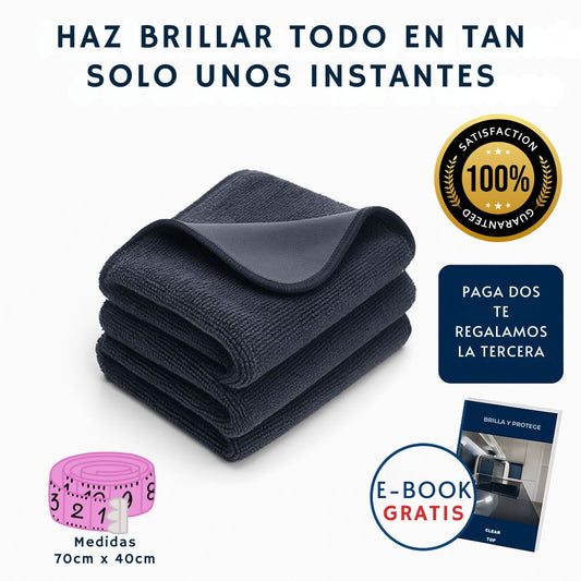 TotalClean - Paño de microfibra lleva uno y el segundo es GRATIS