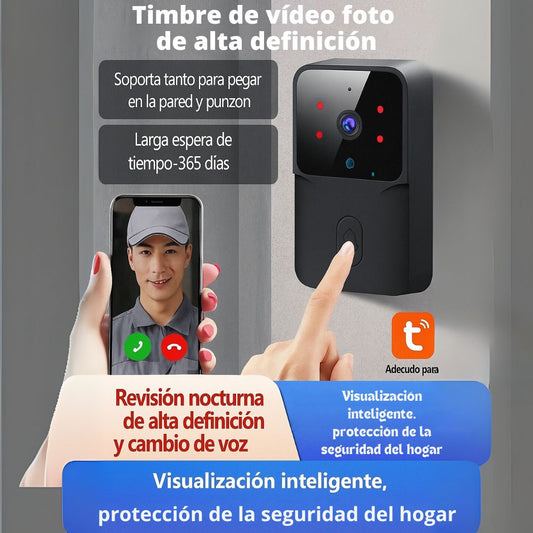 Timbre Inteligente con Cámara WiFi – Seguridad y comodidad en la puerta de tu casa