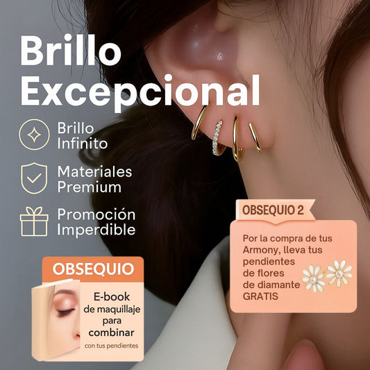 Pendientes Armony + 2 Súper obsequios de lujo